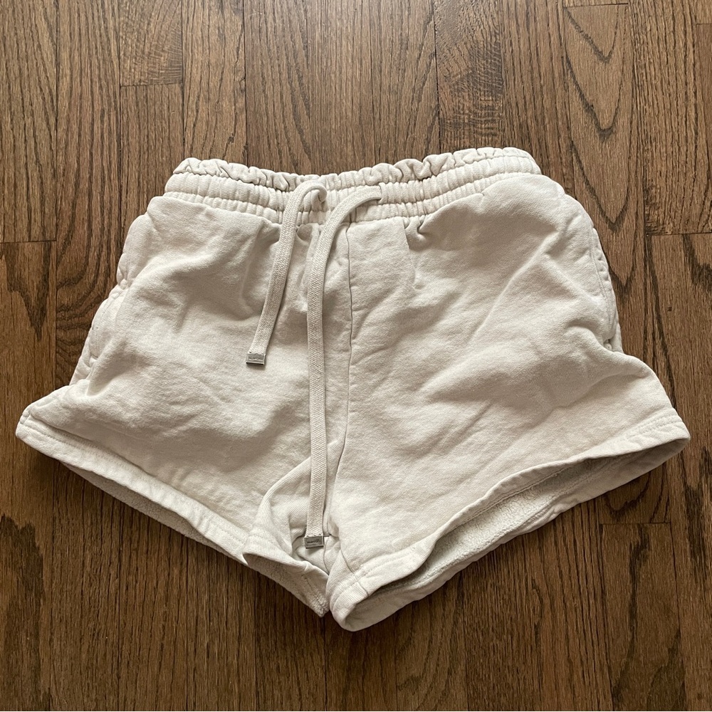 Talentless Women's Heavy Athletic Cream Shorts